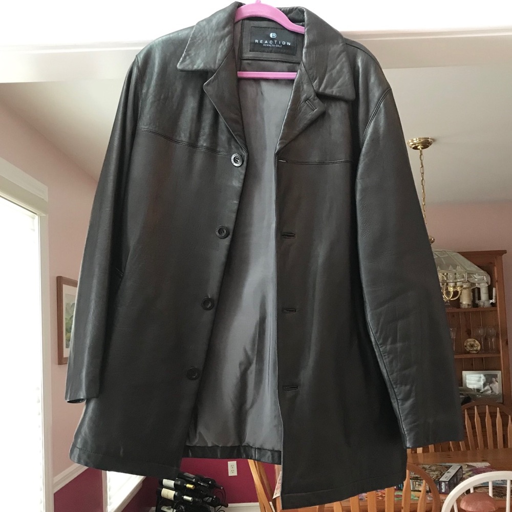 Kenneth Cole Reaction Men’s Vintage Leather Jacket